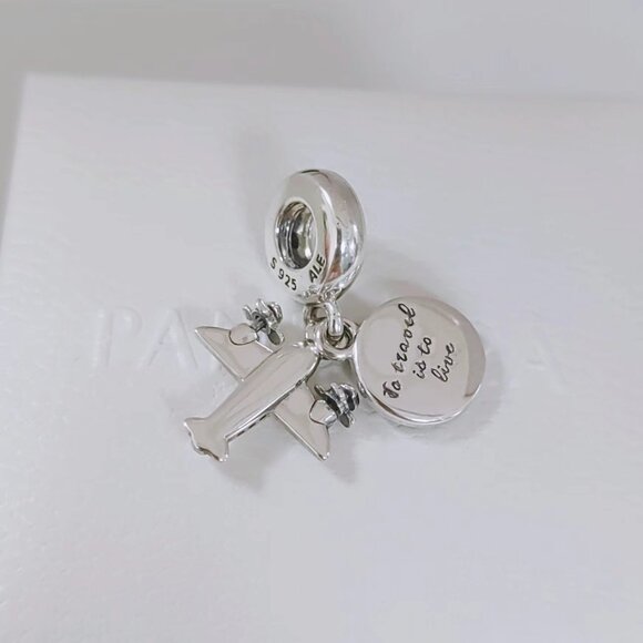 Pandora Propeller Plane Dangle Charm S925 Silver with box - Picture 3 of 7